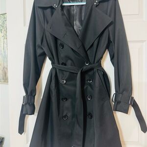 Kimi and Kai Black Belted Cape Jacket